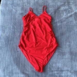 Red Maternity Bathingsuit